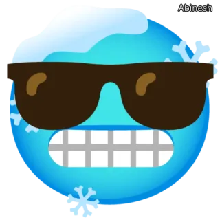 🕶️ 絵文字, 冬, かっこいい, サングラス, 雪, 寒い telegram sticker