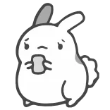 🤪 conejo, conejito, triste, teléfono, lindo, kawaii whatsapp sticker