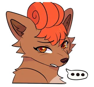 😠 Vulpix Pokemon ... покемон, вулпикс, лиса, аниме, милый, мультфильм telegram sticker