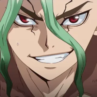 🥬 Senku Ishigami Dr. Stone Аниме, Манга, Доктор Стоун, Сенку, Ишигами whatsapp sticker