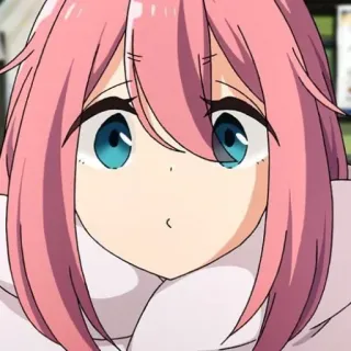 😳 Nadeshiko Kagamihara Yuru Camp Anime, süß, Mädchen, Nadeshiko, Yuru Camp, Camping telegram sticker