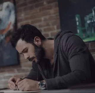 🖇 man, drawing, beard, portrait, person, male telegram sticker