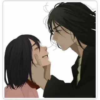 💑 Mikasa Ackerman Attack on Titan อนิเมะ, ผ่าพิภพไททัน, เอเรน เยเกอร์, มิคาสะ, AOT whatsapp sticker