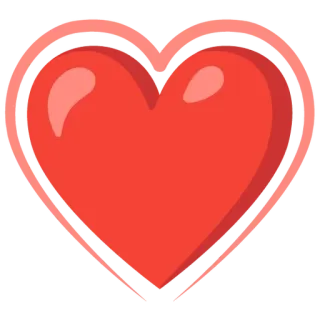 ❤️ หัวใจ, ความรัก, สีแดง, สัญลักษณ์ whatsapp sticker