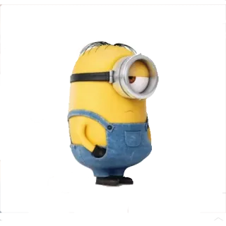 😒 Minion minion, despicable me, cartoon, yellow, character telegram sticker
