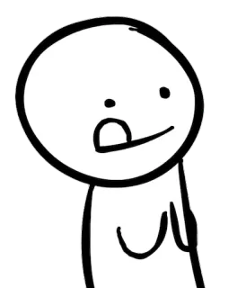 😛 Desenho animado, Boneco palito, Personagem, Minimalista, Engraçado whatsapp sticker