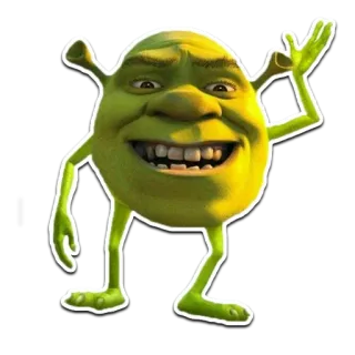 😀 Shrek Oger, grün, Cartoon, lustig, Film whatsapp sticker