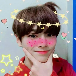 🐰 person, porträt, selfie, filter, sterne, herz, süß whatsapp sticker