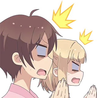 💥 anime, impactado, sorprendido, dibujos animados, exclamación, reacción, emoción telegram sticker