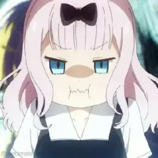 😡 Chika Fujiwara Kaguya-sama: Love Is War anime, chika fujiwara, kaguya-sama, angry whatsapp sticker
