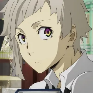 🍥 Atsushi Nakajima Bungo Stray Dogs Anime, Manga, Atsushi Nakajima, Bungo Stray Dogs, Portrait, Personnage, Fiction whatsapp sticker