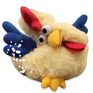 😗 Huhn, Plüsch, Spielzeug, Tier, Vogel telegram sticker