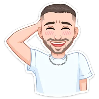 ☺ Desenho animado, Masculino, Homem, Sorriso, Feliz, Pessoa whatsapp sticker