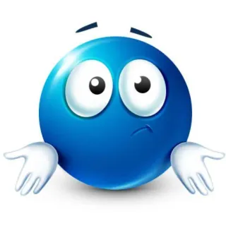 🤷 Emoji, Confus, Bleu, Question, Mains telegram sticker
