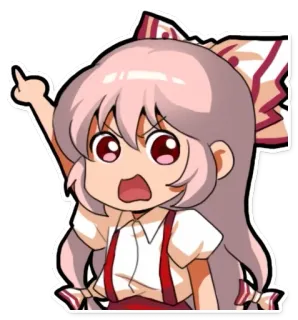😠 Аниме девушка, Средний палец, Чиби, Милый, Злой, Мультфильм telegram sticker