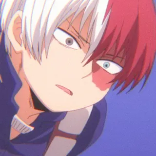 Shoto Todoroki by @iLUC1E telegram stickers