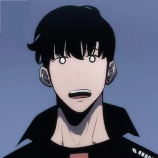 🕳 Sung Jinwoo Solo Leveling アニメ, マンガ, 俺だけレベルアップ, ソン・ジンウ, キャラクター, アニメキャラ whatsapp sticker