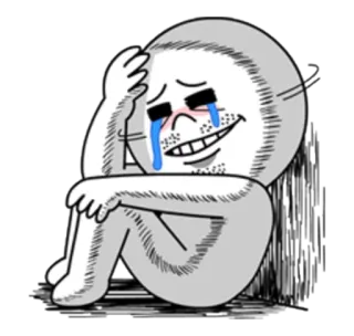 😂 sedih, menangis, emosi, stiker, kartun telegram sticker