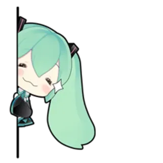 😊 Hatsune Miku Anime, Manga, Vocaloid, Lindo, Kawaii telegram sticker