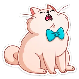 😴 кот, животное, бабочка, милый, пушистый, котёнок telegram sticker