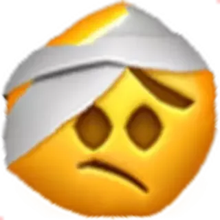 🤕 Emoji, Blessé, Blessure à la tête, Bandage telegram sticker