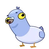 😱 uccello, piccione, cartone animato, animale telegram sticker