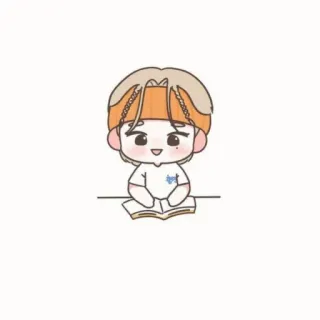 🍥 动漫, 可爱, Q版, 阅读, 卡通 telegram sticker