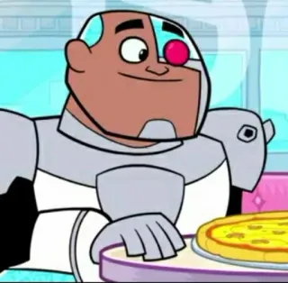 ✨ Cyborg Teen Titans Go! Cartoon, Cyborg, Teen Titans Go, Robot, Held telegram sticker