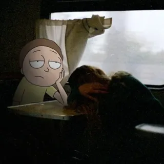 😟 Morty Rick and Morty カートゥーン, アニメ, モーティ, 悲しい, リック・アンド・モーティ, キャラクター telegram sticker