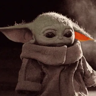 ☹️ Baby Yoda The Mandalorian звездные войны, малыш йода, милый, ребенок, мандалорец telegram sticker