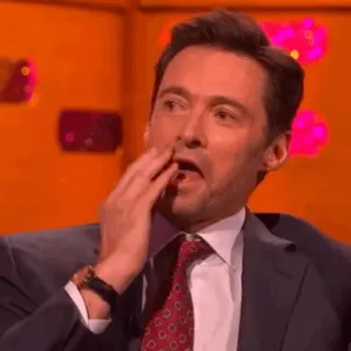 🎩 Hugh Jackman actor, talk show, person, celebrity, man whatsapp sticker
