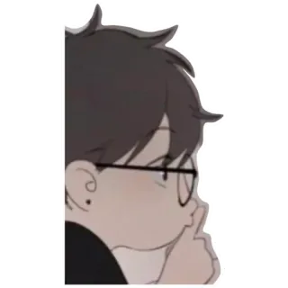🤫 orang, kartun, kacamata, sst telegram sticker