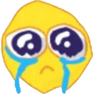 😭 triste, piangere, emoji, sentimento, afflitto, infelice whatsapp sticker