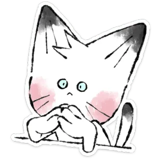 🐱 Katze, Kätzchen, süß, Tier, Haustier, Illustration, Aquarell whatsapp sticker