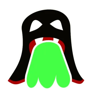 🤮 ma, nôn, quái vật, rùng rợn, đáng sợ, phim hoạt hình telegram sticker