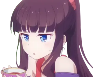 😒 Anime, Menina, Bonito, Chá, Desenho animado telegram sticker
