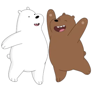 🏖 beruang, binatang, kartun, beruang kutub, beruang grizzly, animasi whatsapp sticker