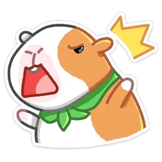 😤 Meerschweinchen, Aufkleber, Cartoon, Tier, Haustier, süß, kawaii whatsapp sticker