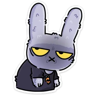🙄 兔子, 卡通, 贴纸 telegram sticker