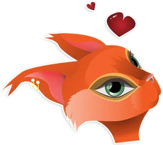 🥰 gato, animal, coração, amor, adesivo, fofo, kawaii telegram sticker