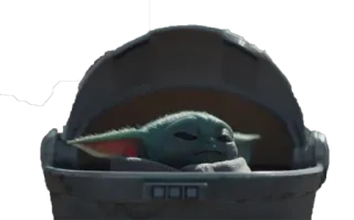 🥶 Grogu The Mandalorian Grogu, Baby Yoda, Mandalorianer, Star Wars, süß, Weltraum, TV-Serie, Alien telegram sticker