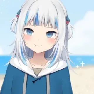 ☺️ Gawr Gura Anime, Vtuber, Hai, Gawr Gura, Süß telegram sticker
