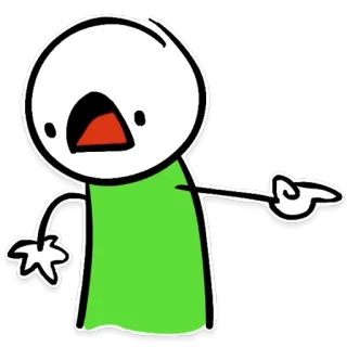 😨 Cartoon, Zeigen, Ausdruck, Strichmännchen, Geste, Illustration whatsapp sticker