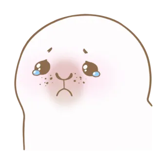😭 foca, llorando, triste, lindo, dibujos animados telegram sticker