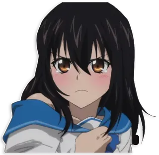😠 Anime, Chica, Personaje, Lindo, Expresión, Triste telegram sticker