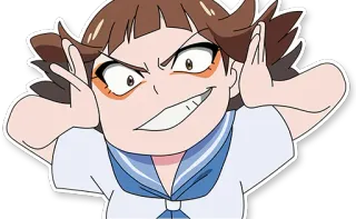 😝 Anime, Desenho animado, Menina, Travessa, Tolo, Engraçado telegram sticker