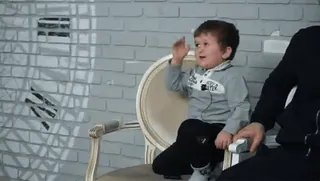 😍 child, salute, sitting, boy, chair telegram sticker
