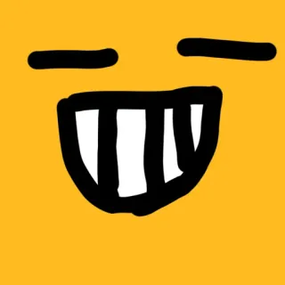 😎 Emoji, Sorriso, Desenho animado, Rosto, Feliz, Fofo telegram sticker