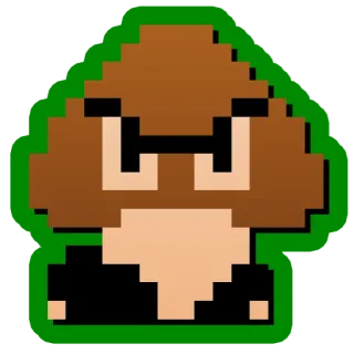 😡 Goomba Super Mario Goomba, Mario, Super Mario, Jeu vidéo, Ennemi telegram sticker