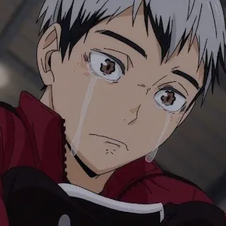 🥲 Miya Atsumu Haikyuu!! Anime, Haikyuu, Chorando, Miya Atsumu, Lágrimas telegram sticker
